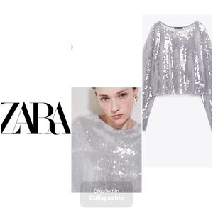 ‼️ZARA‼️🤍🩶SET T-Shirt TOP & Skirt🩶